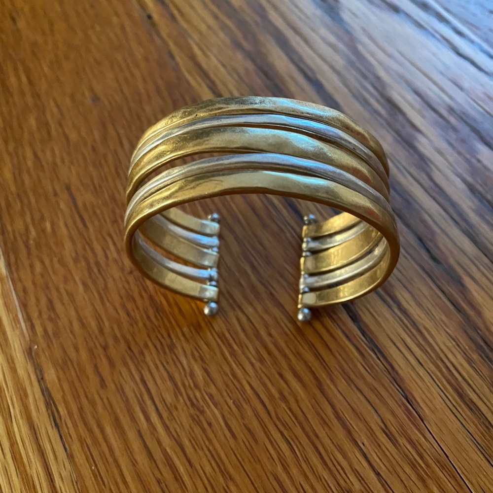 Lucky Brand Gold & Silver Bangle Cuff Bracelet NEW